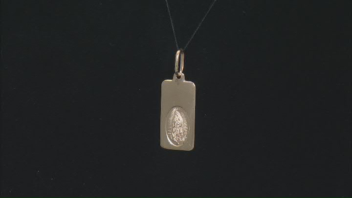 10k Yellow Gold Lady of Guadalupe Tag Pendant Video Thumbnail