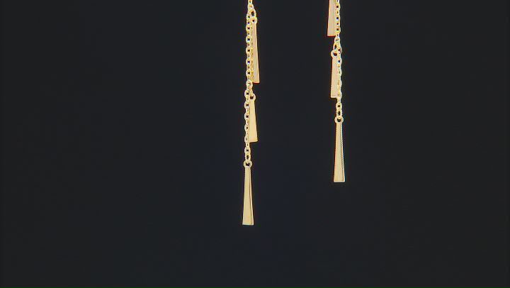 14k Yellow Gold Paillette Dangle Earrings Video Thumbnail