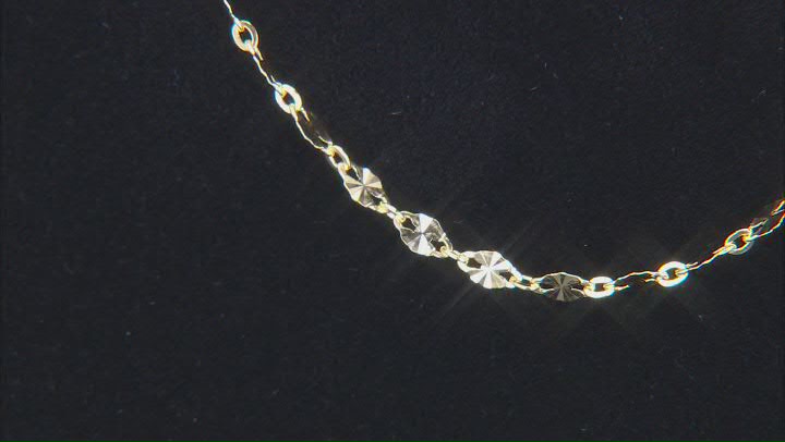 14k Yellow Gold 2.5mm Sunburst Mirror Link 20 Inch Chain Video Thumbnail