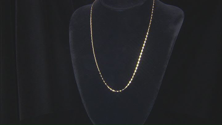 14k Yellow Gold 2.5mm Sunburst Mirror Link 20 Inch Chain Video Thumbnail