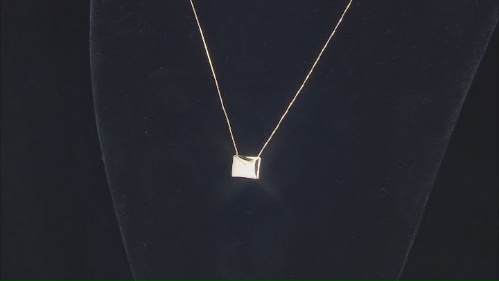 14k Yellow Gold Envelope Message 18 Inch Necklace Video Thumbnail