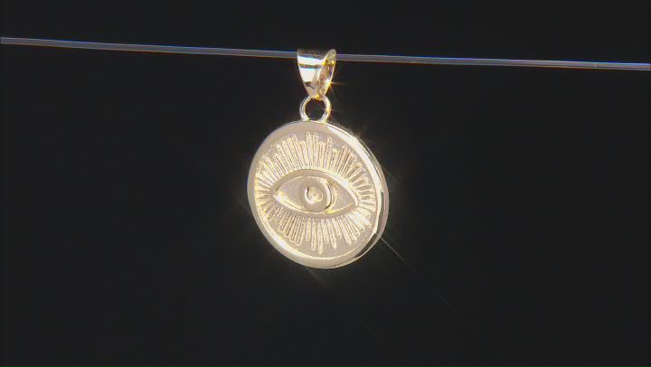 10k Yellow Gold Evil Eye Pendant Video Thumbnail