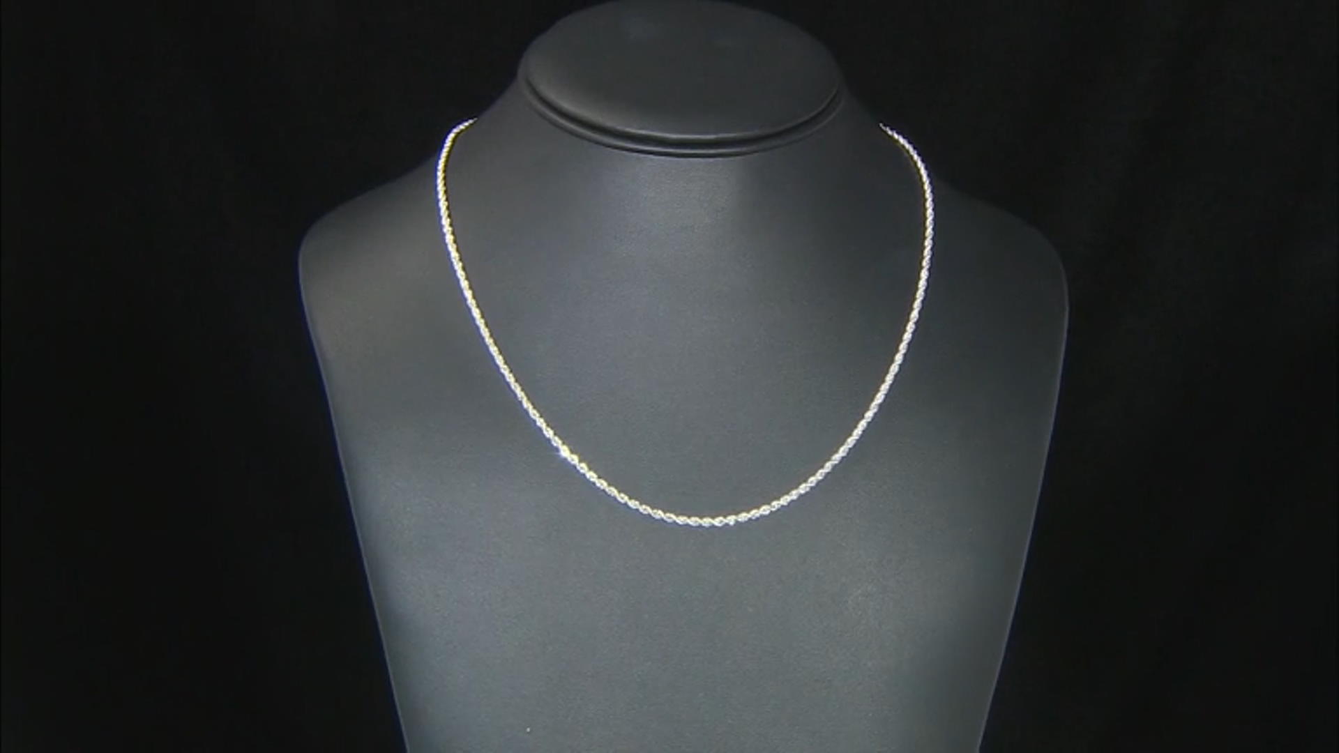 10K White Gold 2.05 Silk Rope 24 Inch Chain Video Thumbnail