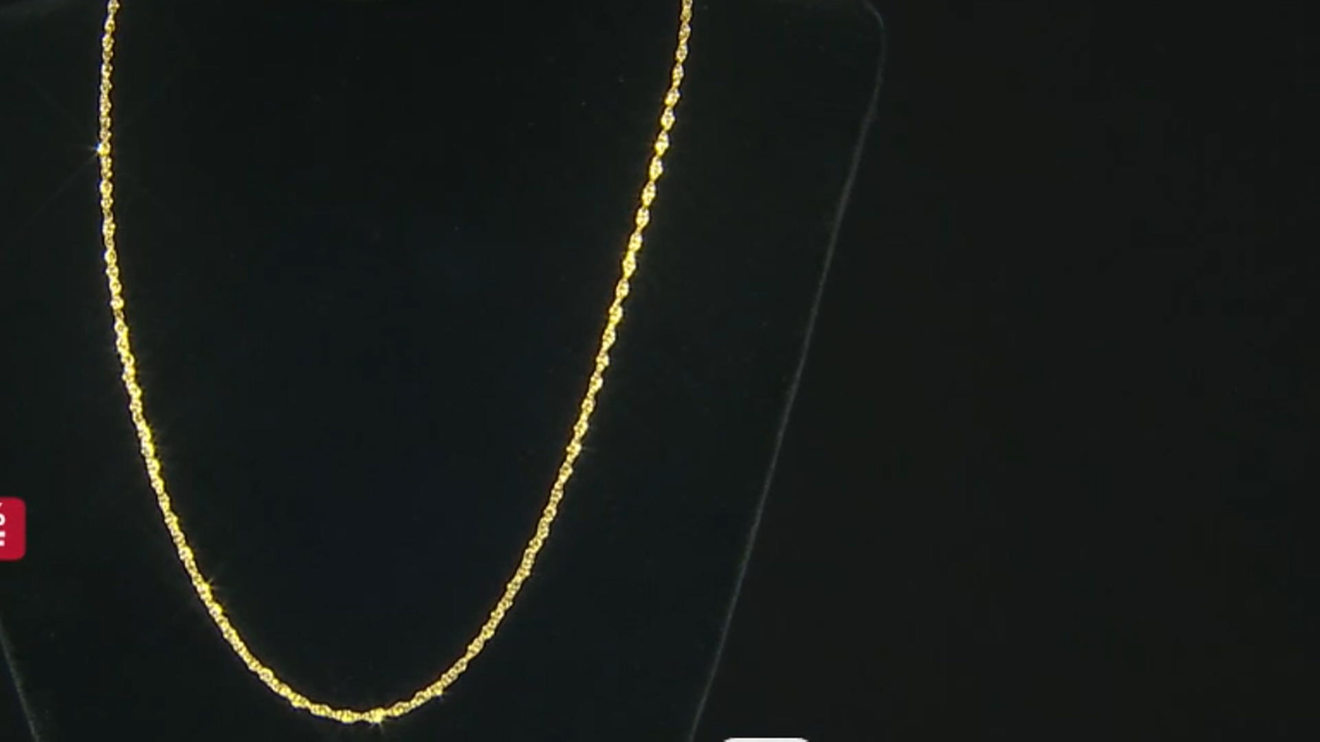 14K Yellow Gold Double Singapore 18 inch Chain Video Thumbnail