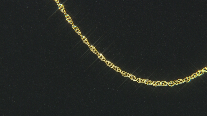 14K Yellow Gold Double Singapore 20 Inch Chain Video Thumbnail