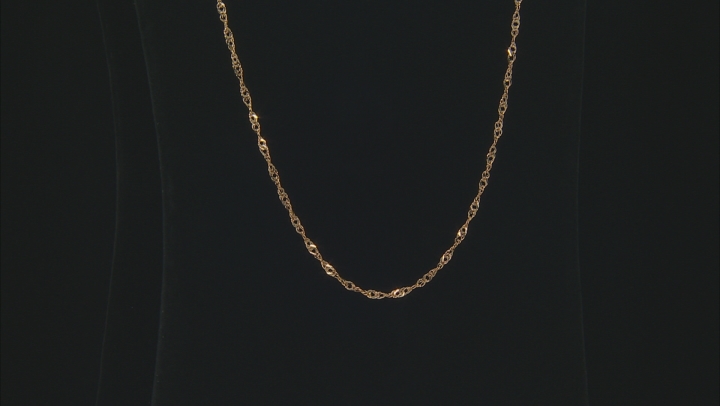 14K Yellow Gold Polished 18 Inch Singapore Chain Video Thumbnail