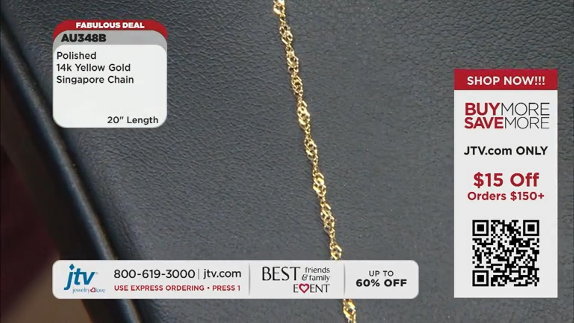 14K Yellow Gold Polished 20 Inch Singapore Chain Video Thumbnail