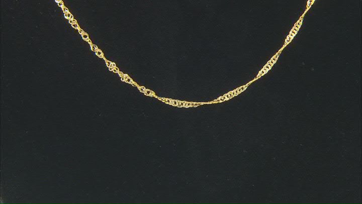 14K Yellow Gold Polished 20 Inch Singapore Chain Video Thumbnail