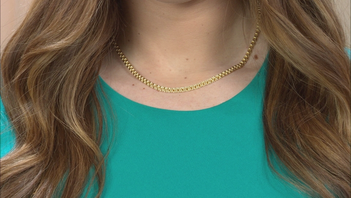 10k Yellow Gold 3.5MM Designer Square Curb 18 inch Necklace Video Thumbnail