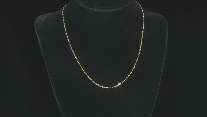 10K Yellow Gold .5MM Baby Portofino Designer Chain Video Thumbnail