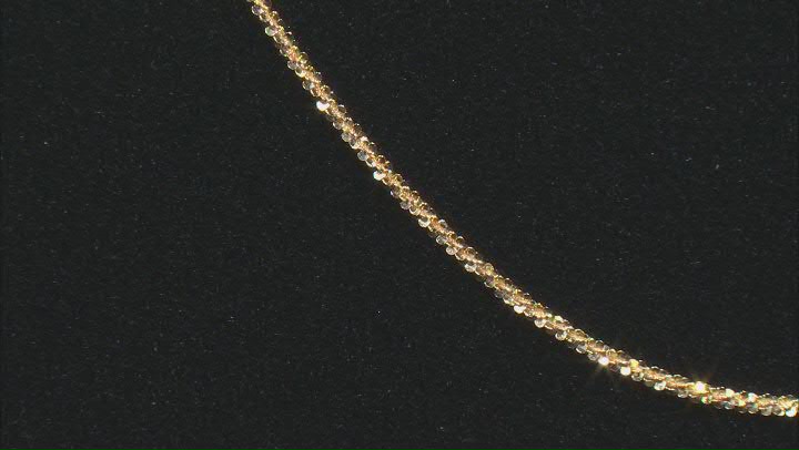 10k Yellow Gold Designer Criss Cross 18 inch Necklace Video Thumbnail