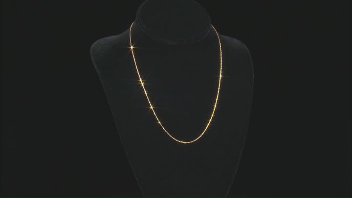 10k Yellow Gold Designer Criss Cross 18 inch Necklace Video Thumbnail