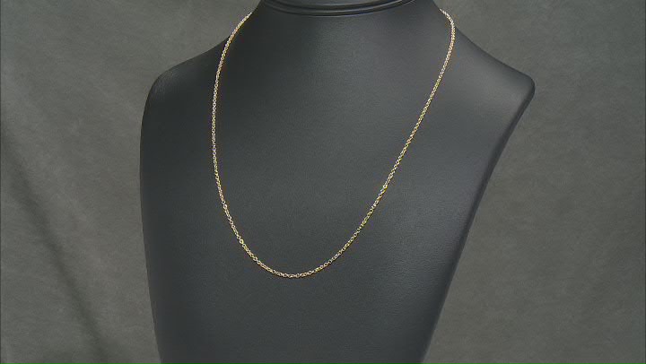 10K Yellow Gold Rolo 20 Inch Chain Video Thumbnail