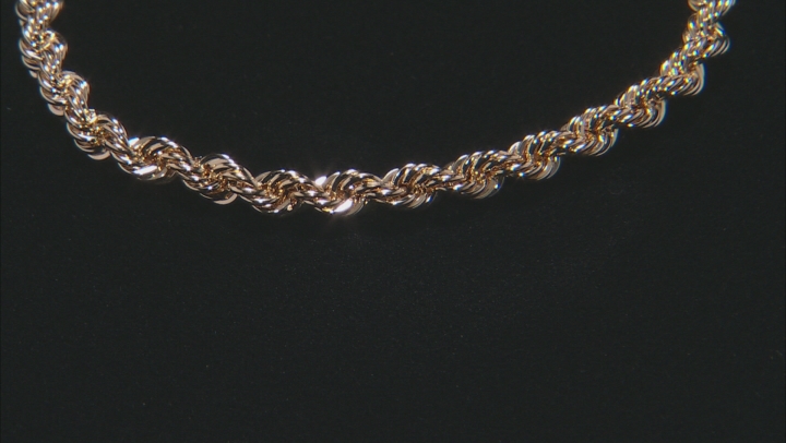 10K Yellow Gold 4.3MM Rope Bracelet - AU606