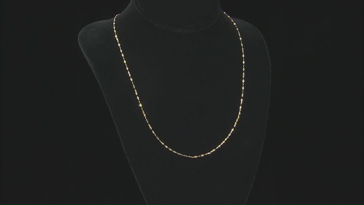 10k Yellow Gold 1.5mm Designer Lumina Link Necklace 24 Inches Video Thumbnail