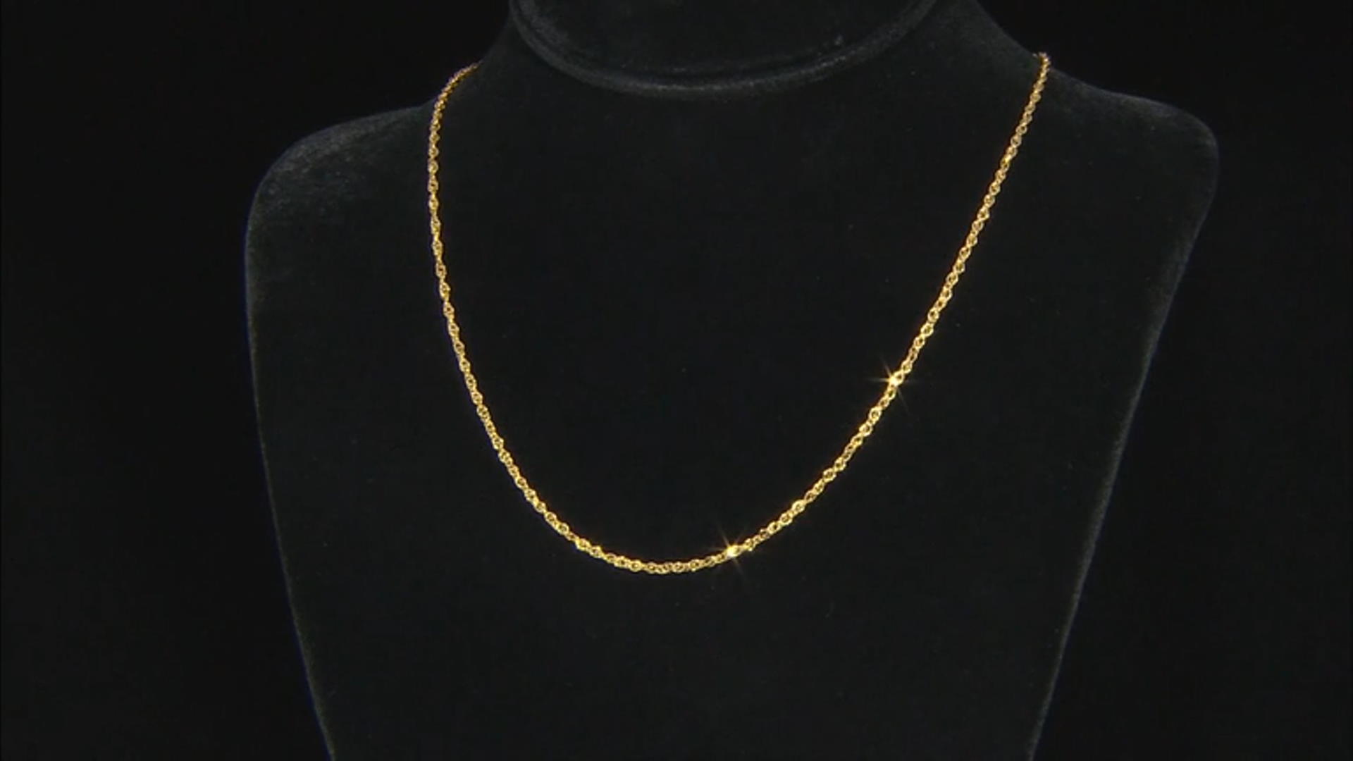 10k Yellow Gold Singapore Necklace 20 inch Video Thumbnail