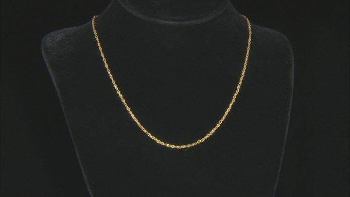 10k Yellow Gold Singapore Necklace 20 inch Video Thumbnail