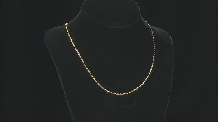 10K Yellow Gold Singapore 20 Inch Chain with Magnetic Clasp Video Thumbnail