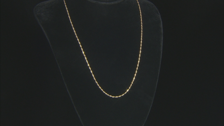 10K Yellow Gold Singapore 20 Inch Chain with Magnetic Clasp Video Thumbnail