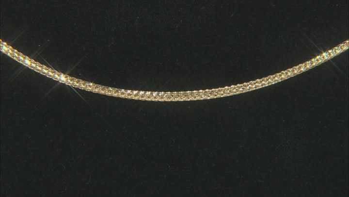 10K Yellow Gold Foxtail Chain Necklace 18 inch Video Thumbnail