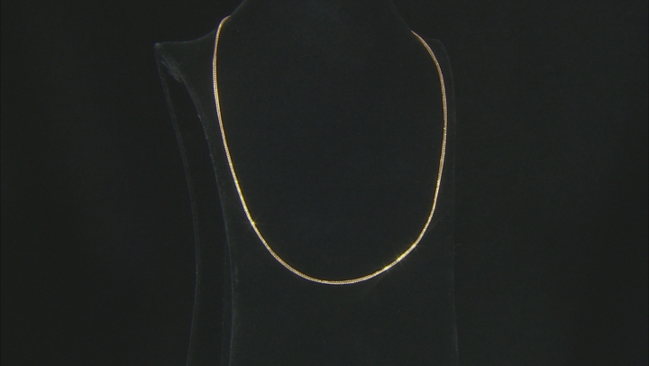 10K Yellow Gold Foxtail Chain Necklace 18 inch Video Thumbnail