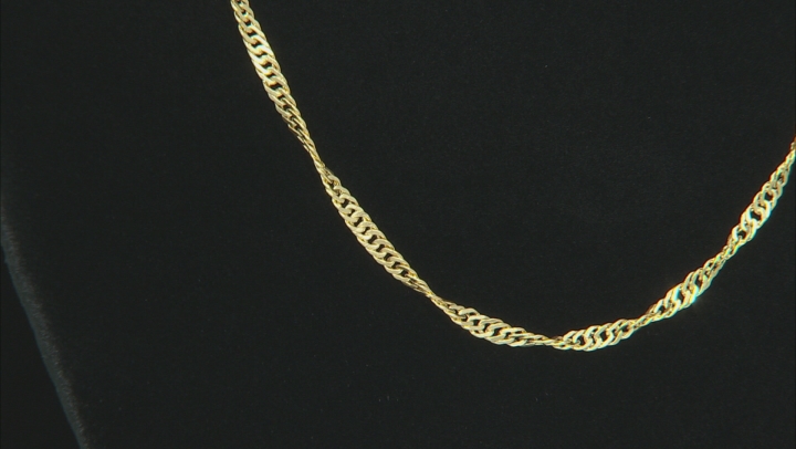 10K Yellow Gold 2.8MM Singapore Chain 20" Necklace
