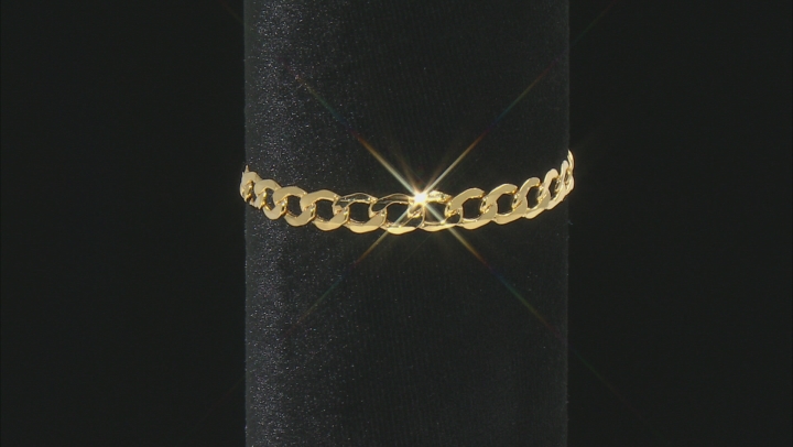 10K Yellow Gold 6.8MM Curb Bracelet Video Thumbnail