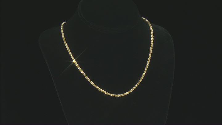 10K Yellow Polished Gold 3MM Rope Chain 20 Inch Necklace Video Thumbnail