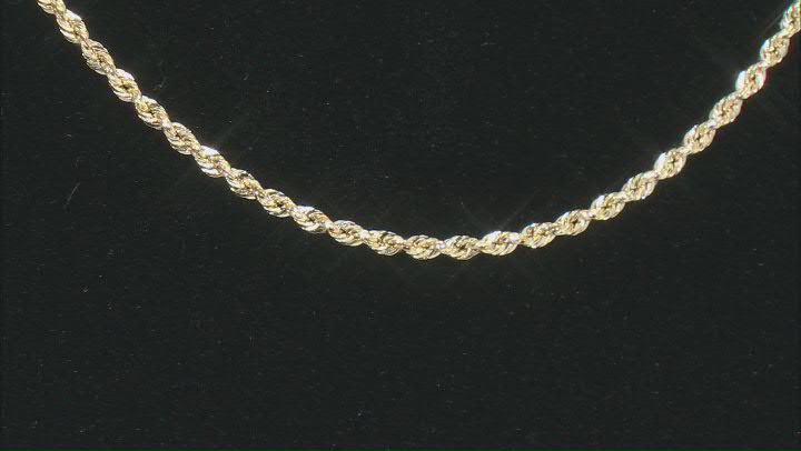 14K Yellow Gold 1.7MM Diamond-Cut Rope Chain