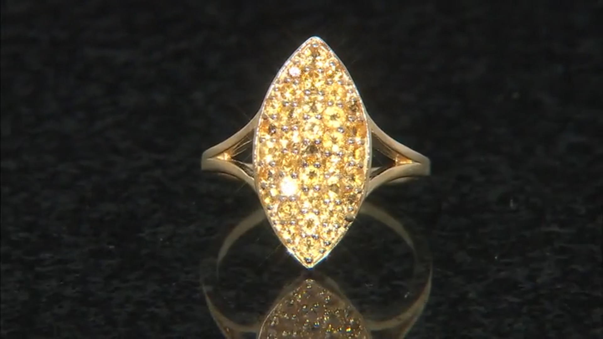 Yellow Citrine 18K Yellow Gold Over Sterling Silver Ring 0.90ctw Video Thumbnail