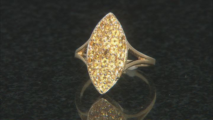 Yellow Citrine 18K Yellow Gold Over Sterling Silver Ring 0.90ctw Video Thumbnail