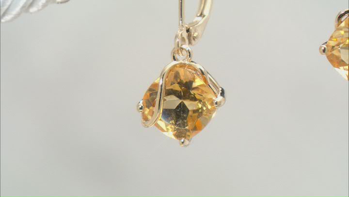 Yellow Citrine 18K Yellow Gold Over Sterling Silver Earring 3.74ctw Video Thumbnail