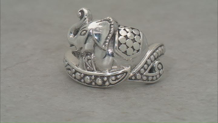 Sterling Silver Beaded Elephant Ring Video Thumbnail