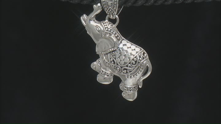 Sterling Silver Textured Elephant Pendant Video Thumbnail