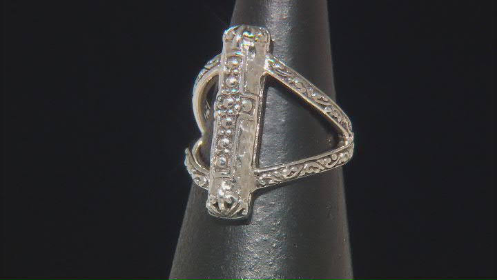 Sterling Silver Textured Cross Ring Video Thumbnail