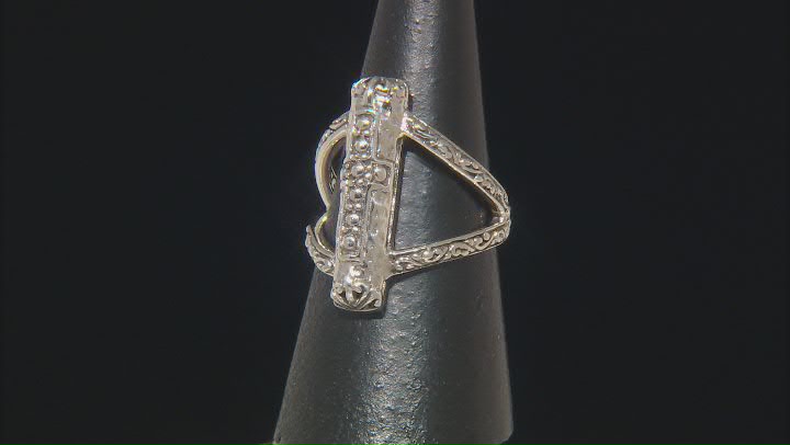 Sterling Silver Textured Cross Ring Video Thumbnail