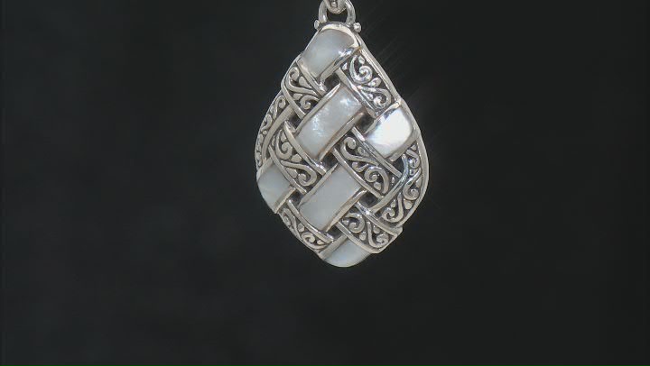 Mother-Of- Pearl Sterling Silver Inlay Pendant Video Thumbnail