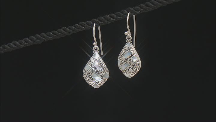 Mother-Of- Pearl Sterling Silver Inlay Earrings Video Thumbnail