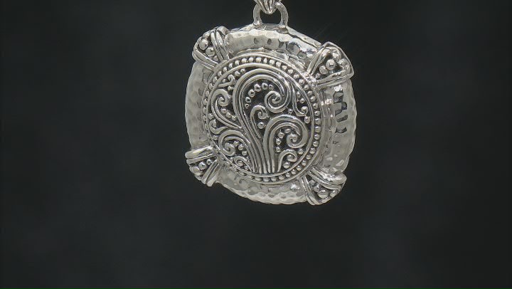 Sterling Silver Filigree & Hammered Pendant Video Thumbnail