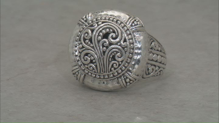 Sterling Silver Filigree & Hammered  Ring Video Thumbnail