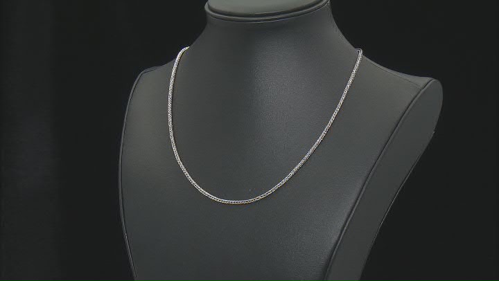 Sterling Silver Foxtail 18" Chain Necklace 2mm Video Thumbnail