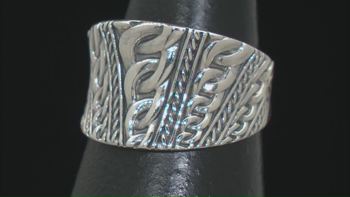 Sterling Silver Textured Ring Video Thumbnail