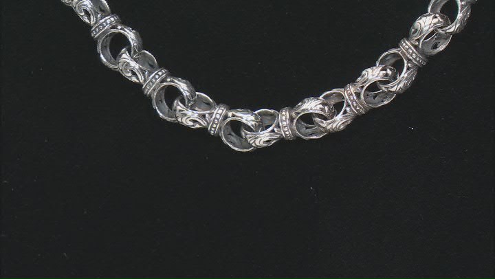 20"L Sterling Silver Balinese Interlock Beaded Necklace Video Thumbnail
