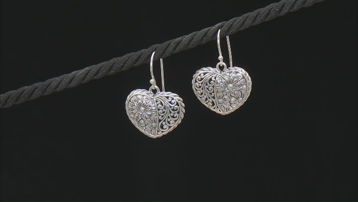 Sterling Silver Heart Earrings Video Thumbnail