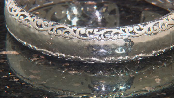 Sterling Silver Filigree & Hammered Cuff Bracelet Video Thumbnail