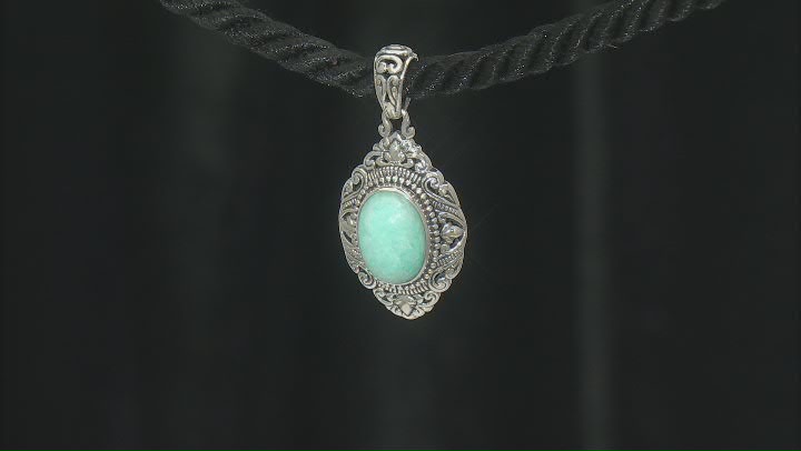 Amazonite Sterling Silver Pendant 14x10mm Video Thumbnail