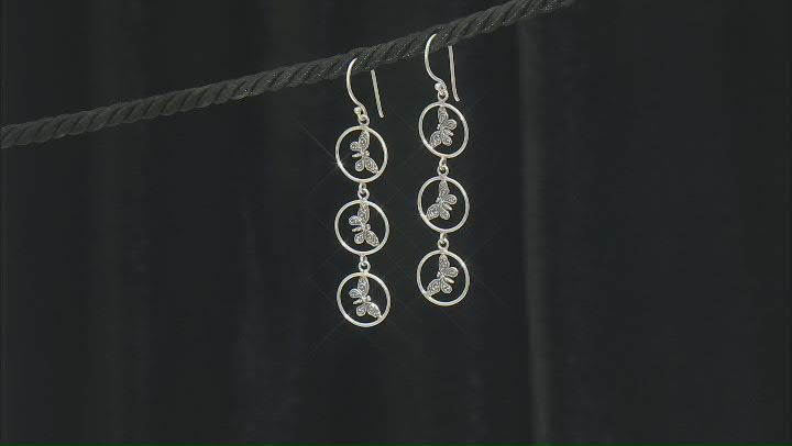 Sterling Silver Butterfly Dangle Earrings Video Thumbnail