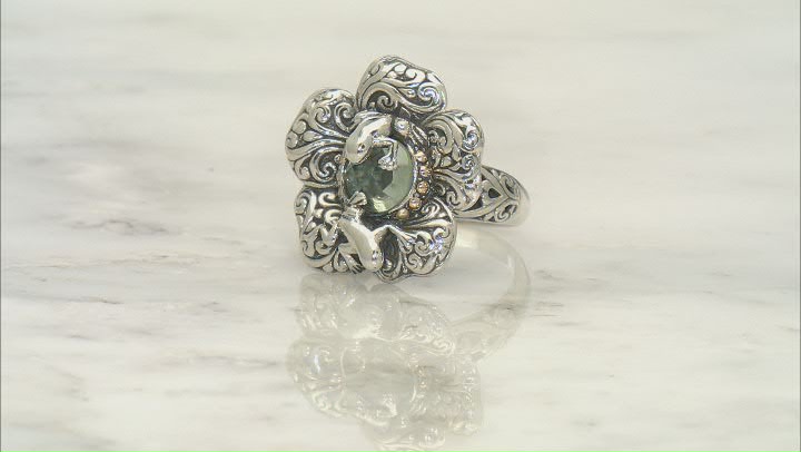 Prasiolite Sterling Silver With 18K Yellow Gold Accents Frog Ring 2.20ct Video Thumbnail