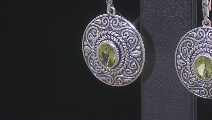 Peridot Sterling Silver Earrings 1.90ctw Video Thumbnail