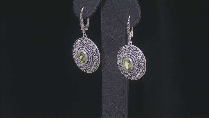 Peridot Sterling Silver Earrings 1.90ctw Video Thumbnail